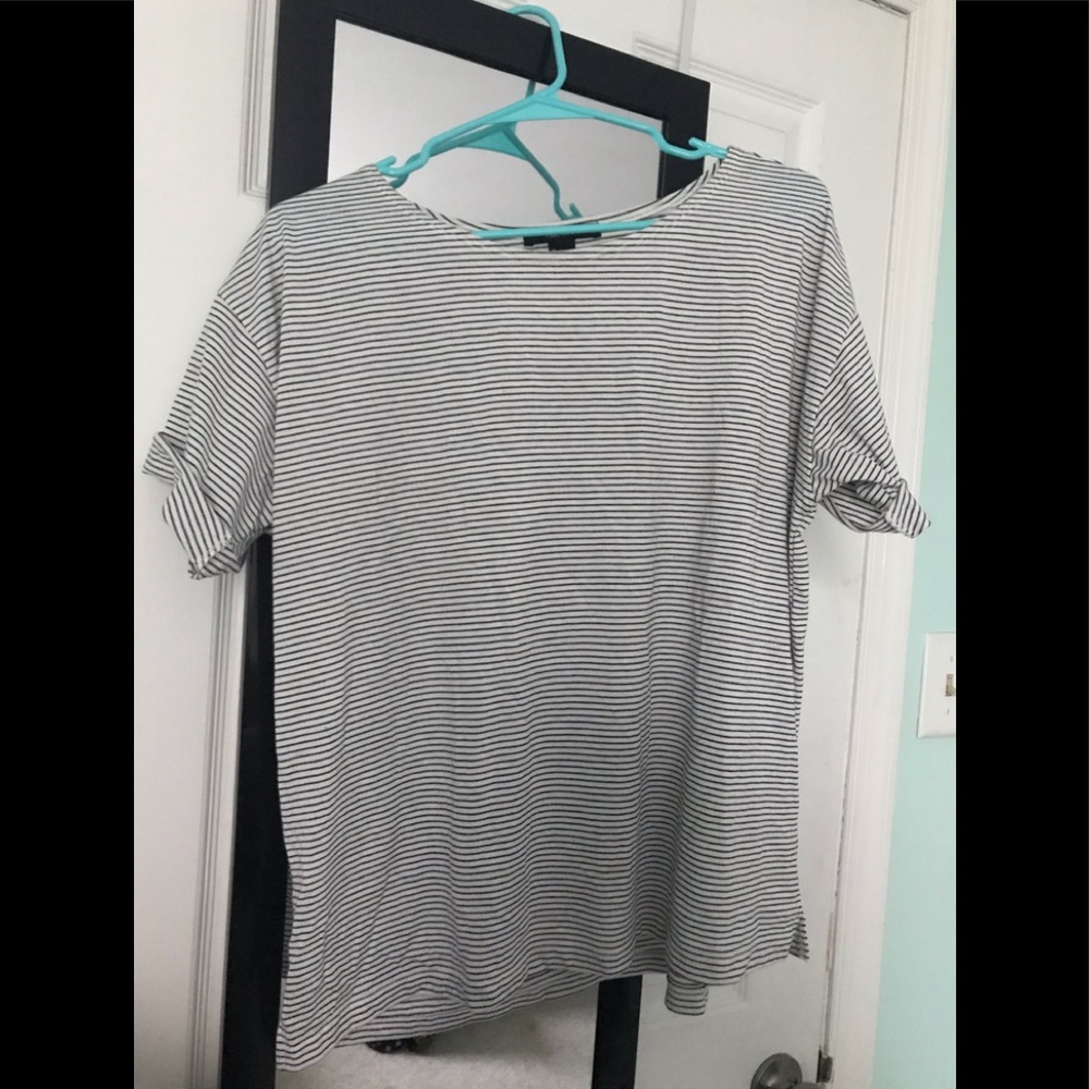 Striped Rolled Sleeve T-shirt